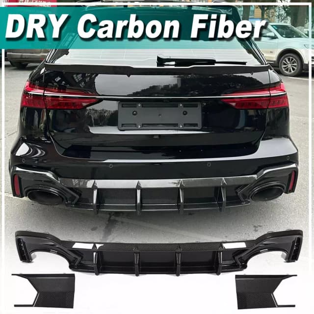 Dry Carbon Rear Bumper Lip Diffuser Splitter