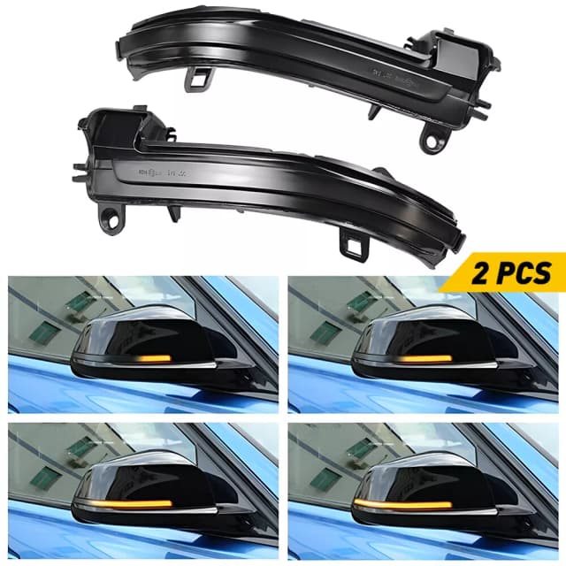 For BMW 2 1 3 4 Series F20 X1 F30 i3 Dynamic Turn Signal Mirror Sequential Light