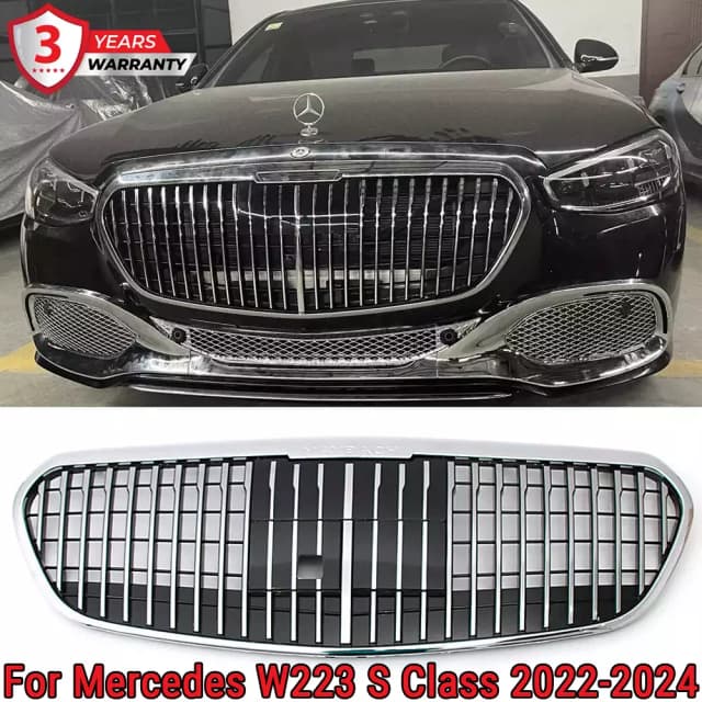 Maybach Grill Front Bumper Grille For Mercedes W223 S Class S500 S560 S63 2022+