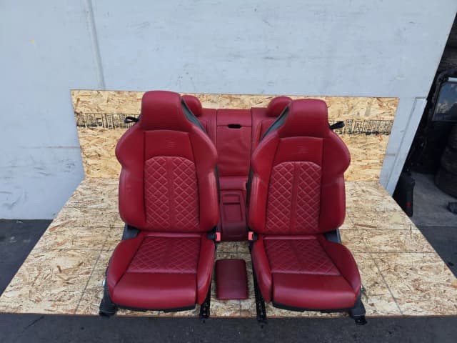 LEATHER SEAT SEATS SET FRONT/REAR RED COLOR 40K 18-23 AUDI A5 S5 RS5 B9 COUPE