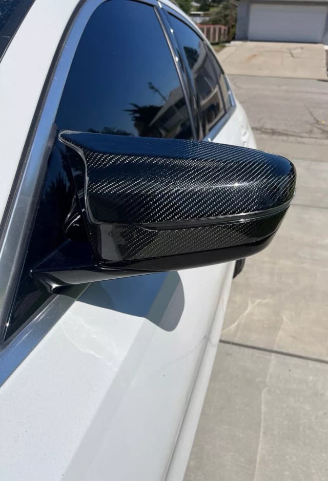 REAL CARBON FIBER M STYLE MIRROR CAPS FOR BMW G20 G30 G15 G21 G22 G42 2019+