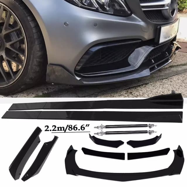 Front Bumper Lip Spoiler Splitter Car Body Rear For Mercedes-Benz C200 C250 C300