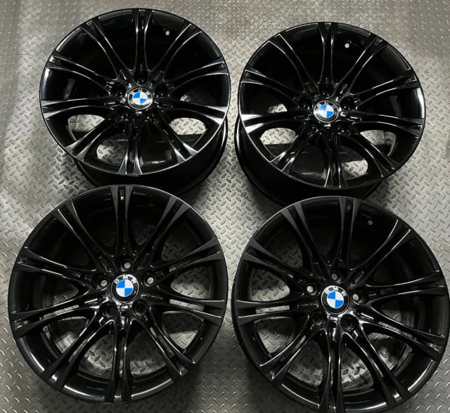 Genuine BMW MV2 18" Alloy Wheels: Gloss Black E60 E61 E90 E91 E92 E93 3 5 SERIES